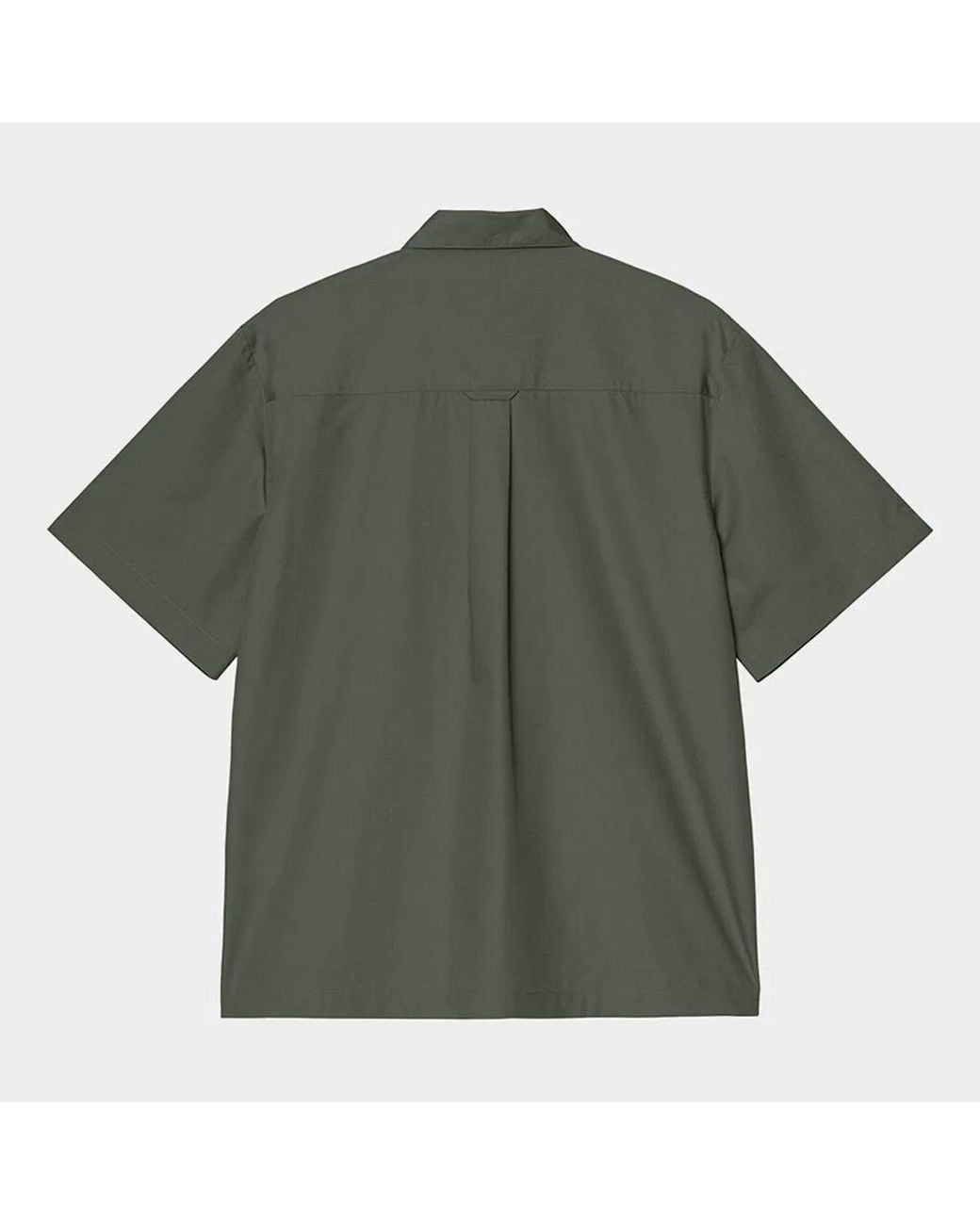 Carhartt Green Short Sleeve Essential Silk Blend Shirt for men