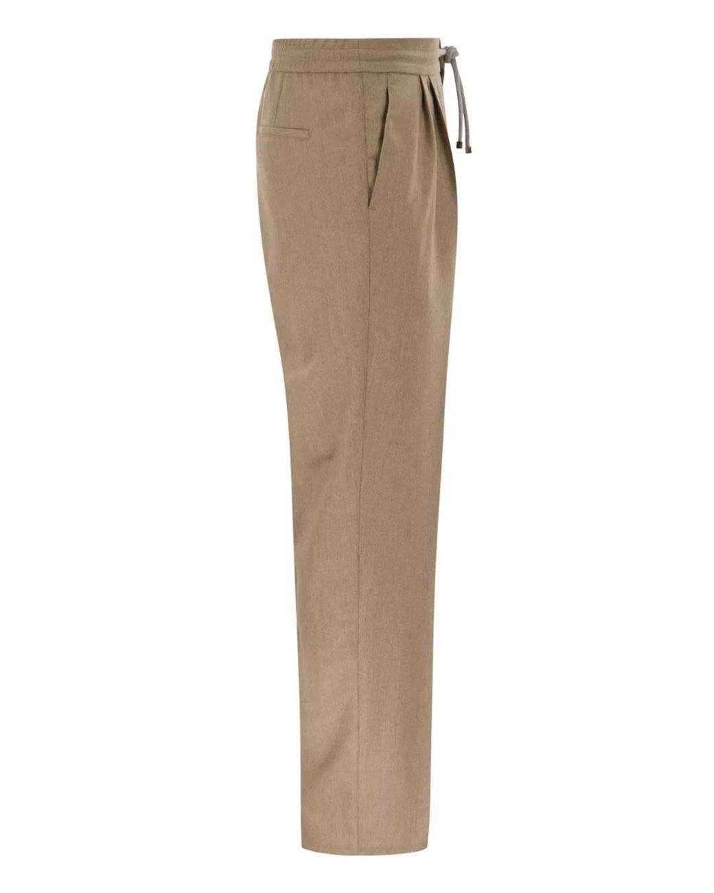 Brunello Cucinelli Natural Tailored Jogger Trousers for men
