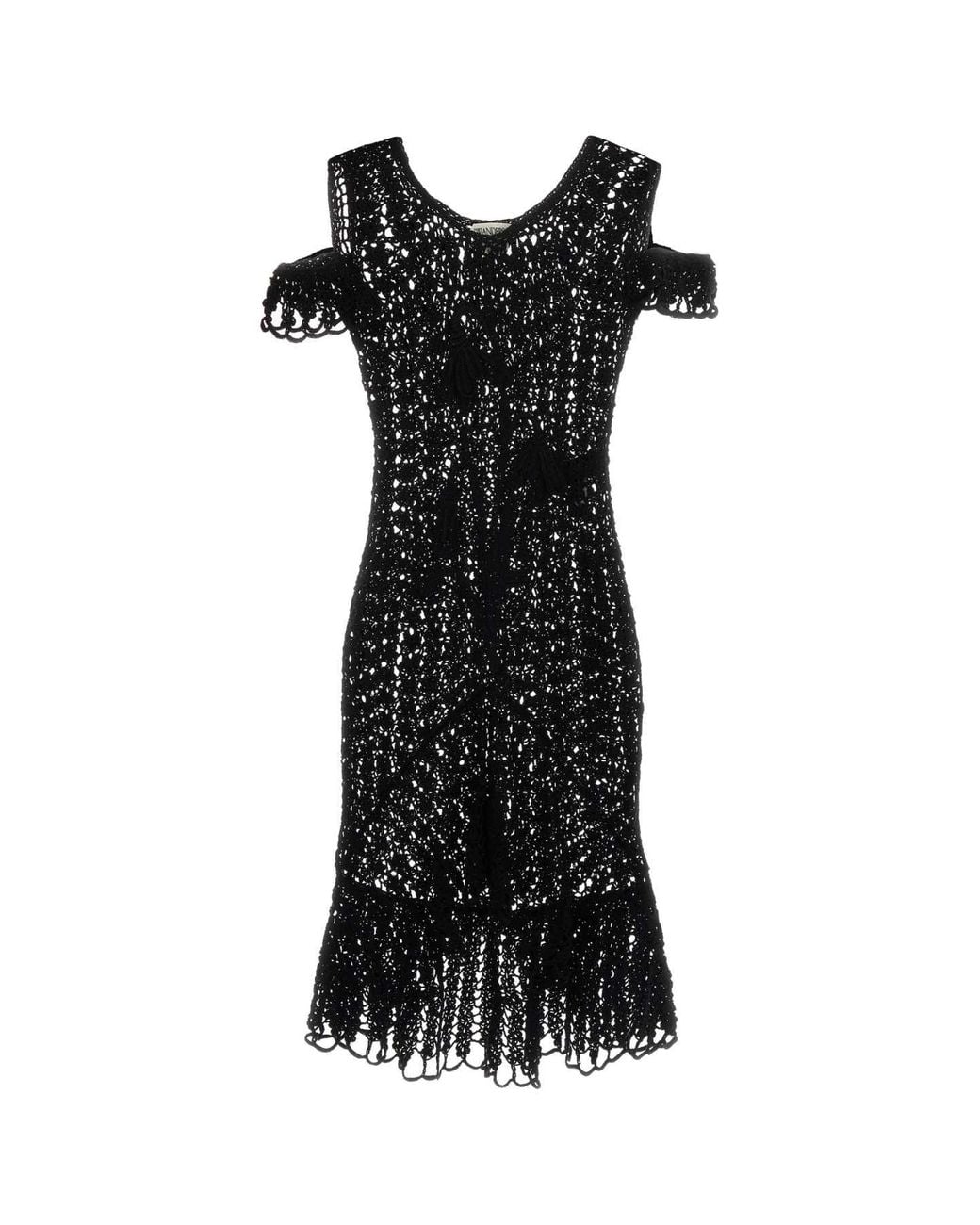J.W. Anderson Black Snowdrop Crochet Dress