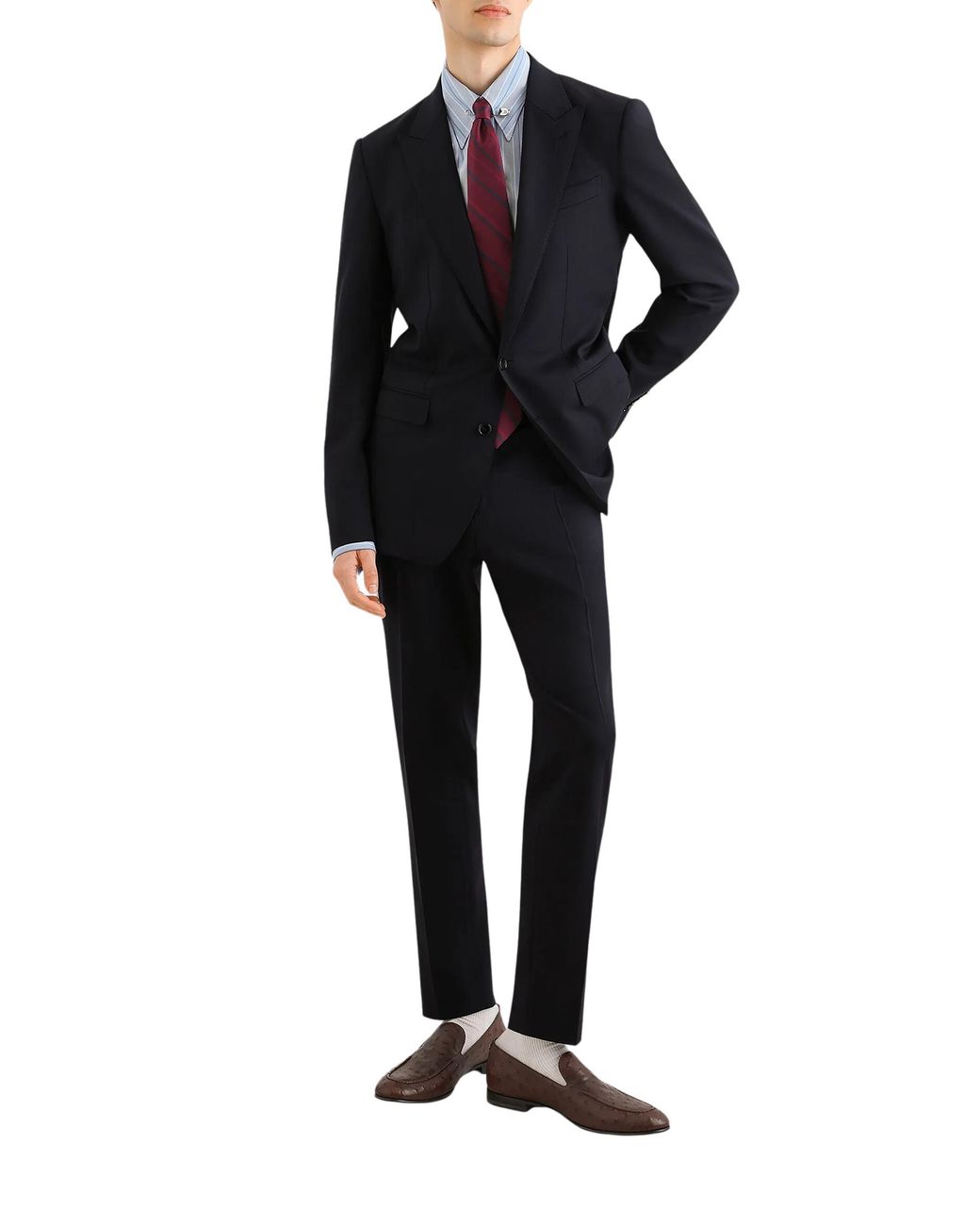 Dolce & Gabbana Black Dolce & Gabbana Martini Light Virgin Wool Suit for men