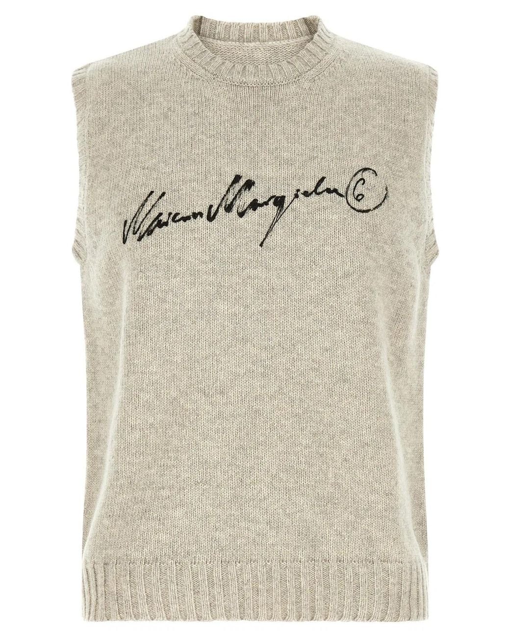 MM6 by Maison Margiela Gray 'Margiela 6' Vest for men