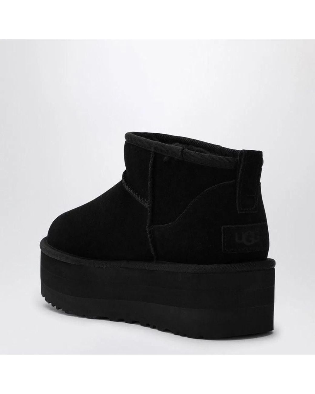 Ugg Black Classic Ultra Mini Boot With Platform