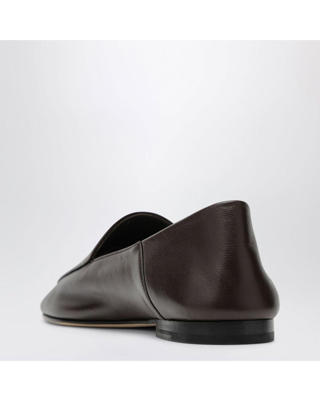 Dear Frances Black Espresso Nappa Leather Gio Slipon Loafers