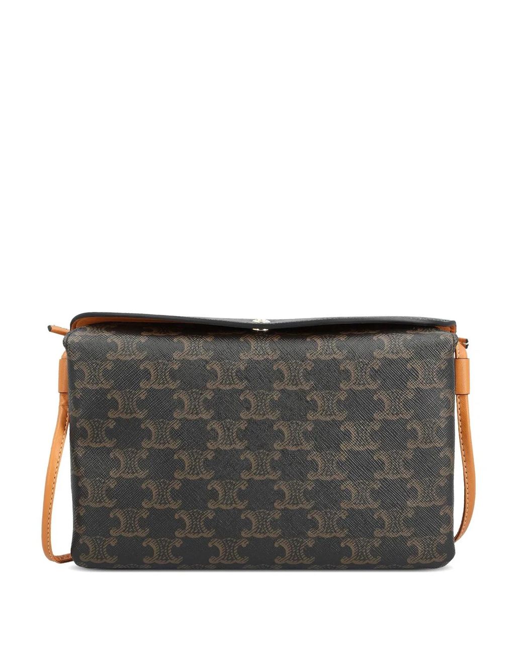 Céline Gray Trio Flap Triomphe Canvas Cross Body Bag