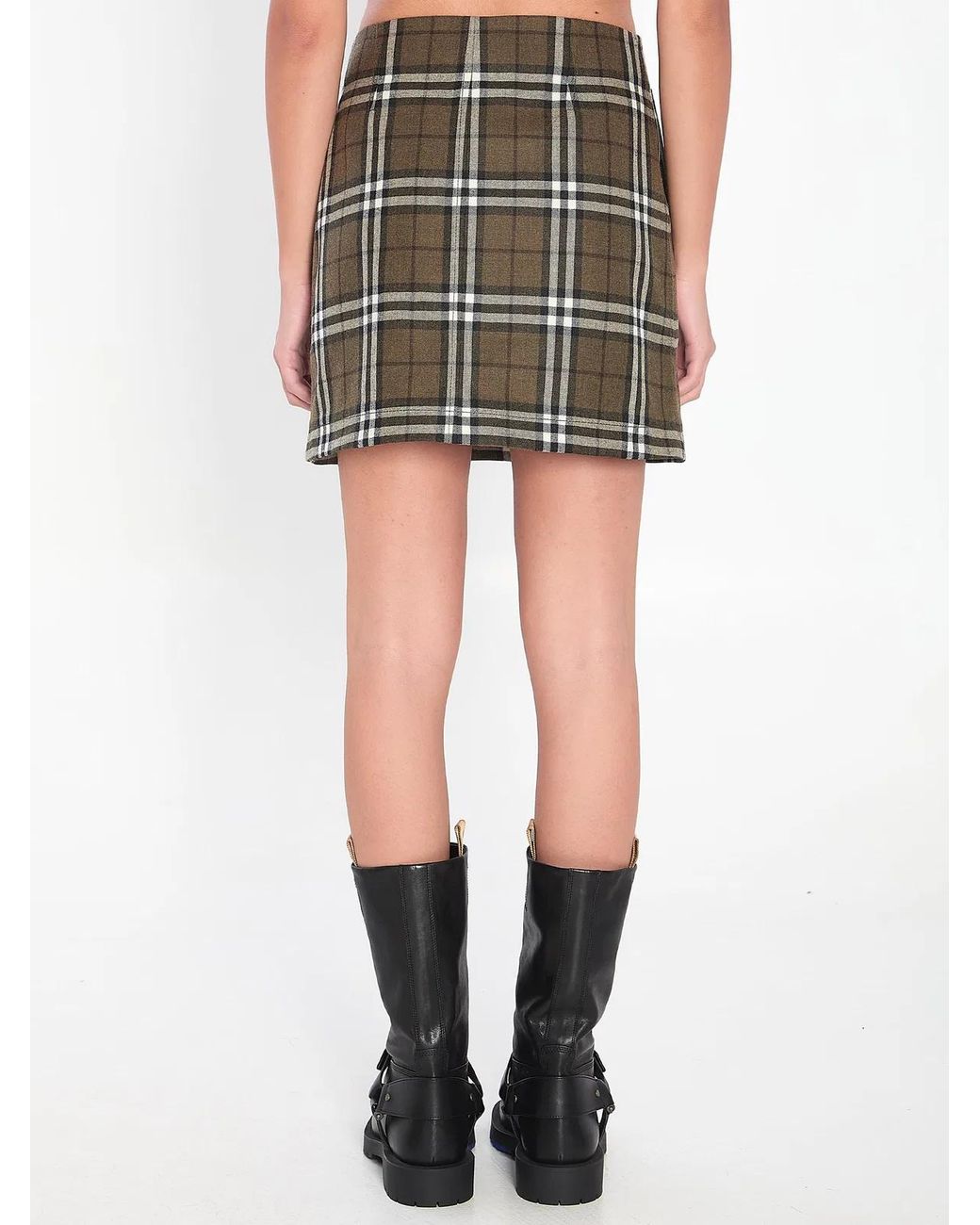Burberry Black Giu Casual Short Plaid Skirt