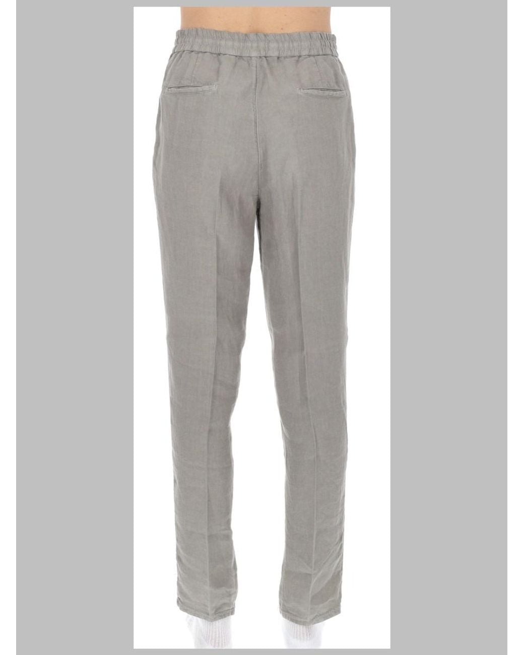 Brunello Cucinelli Gray Pantalone for men
