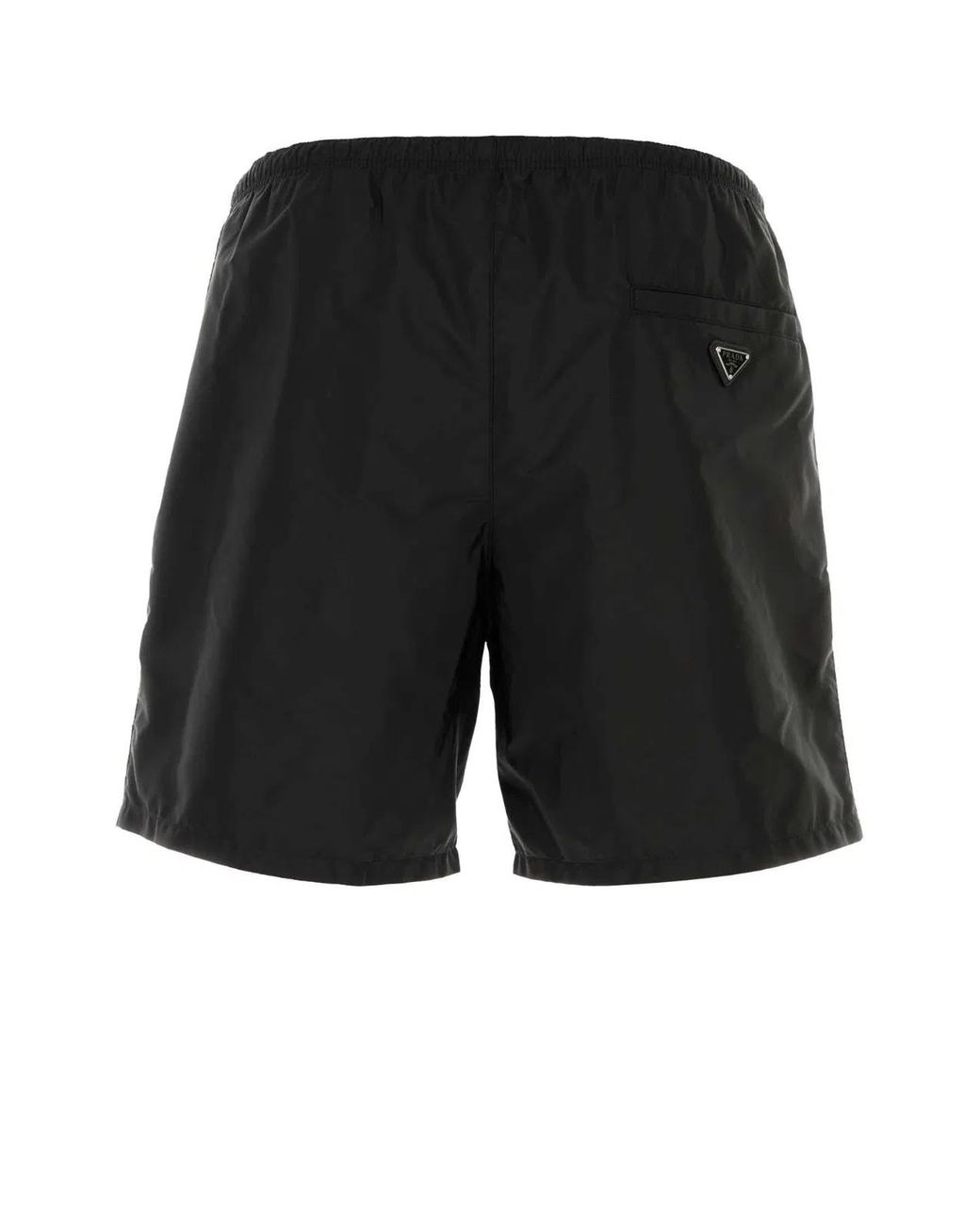 Prada Black Solid Swim Shorts for men
