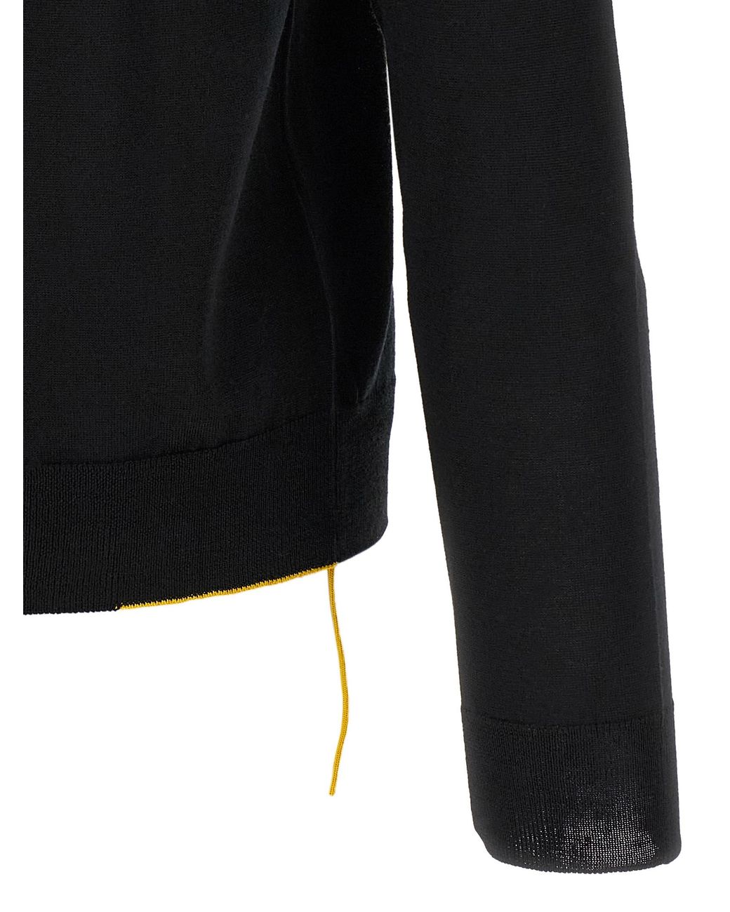 Fendi Black Stitching Polo Shirt With Visible Thread for men