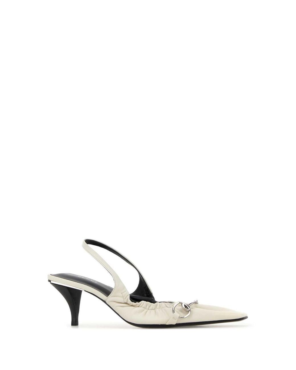 Gucci White Slingback