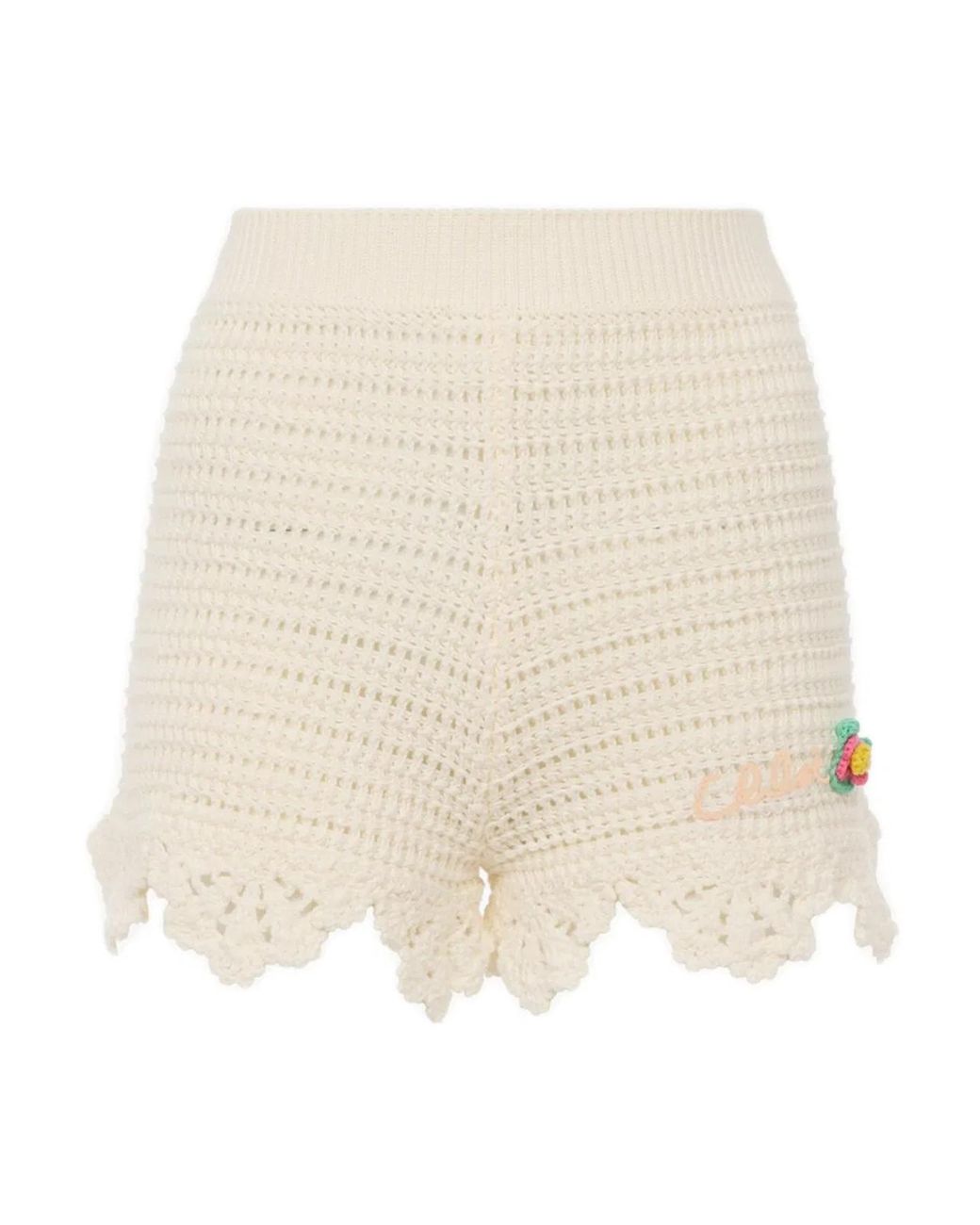 Chloé Natural Logo Mini Shorts
