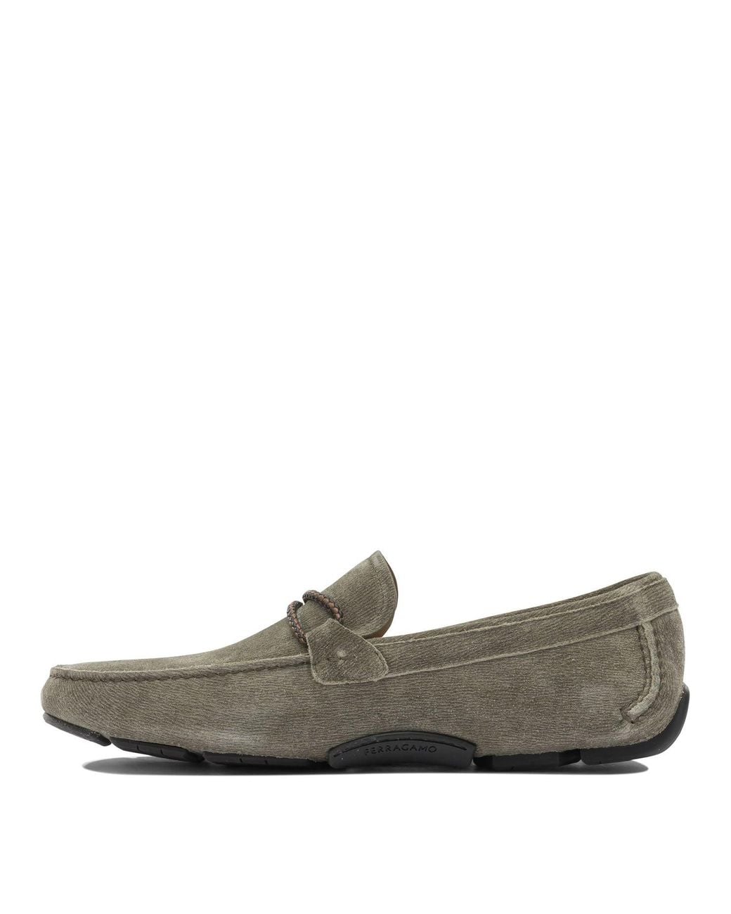 Ferragamo Gray "Driver" Loafers for men