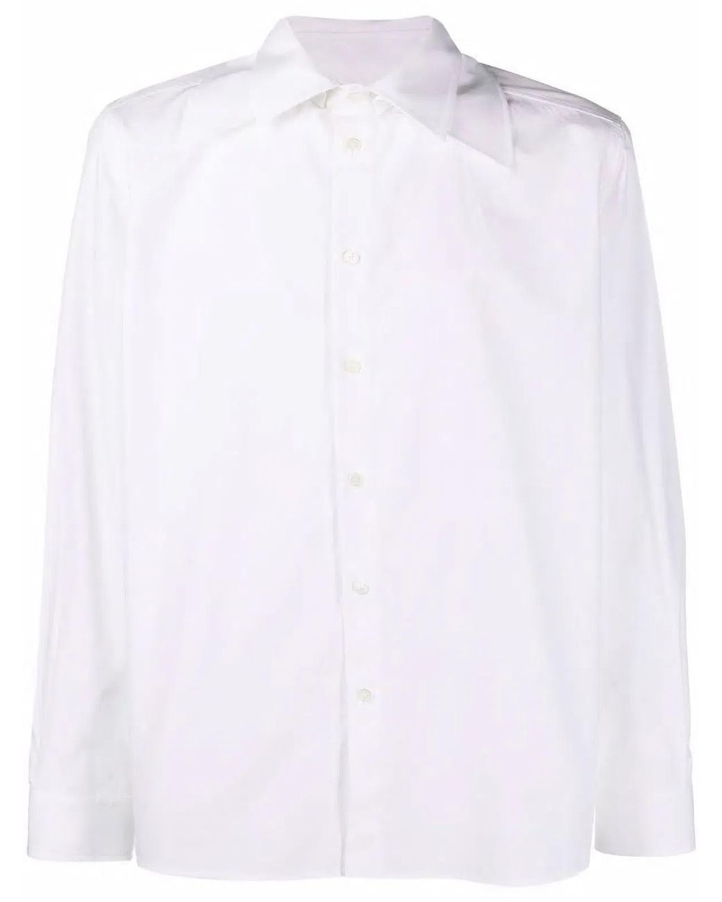 Valentino White Camicia Maniche Lunghe for men