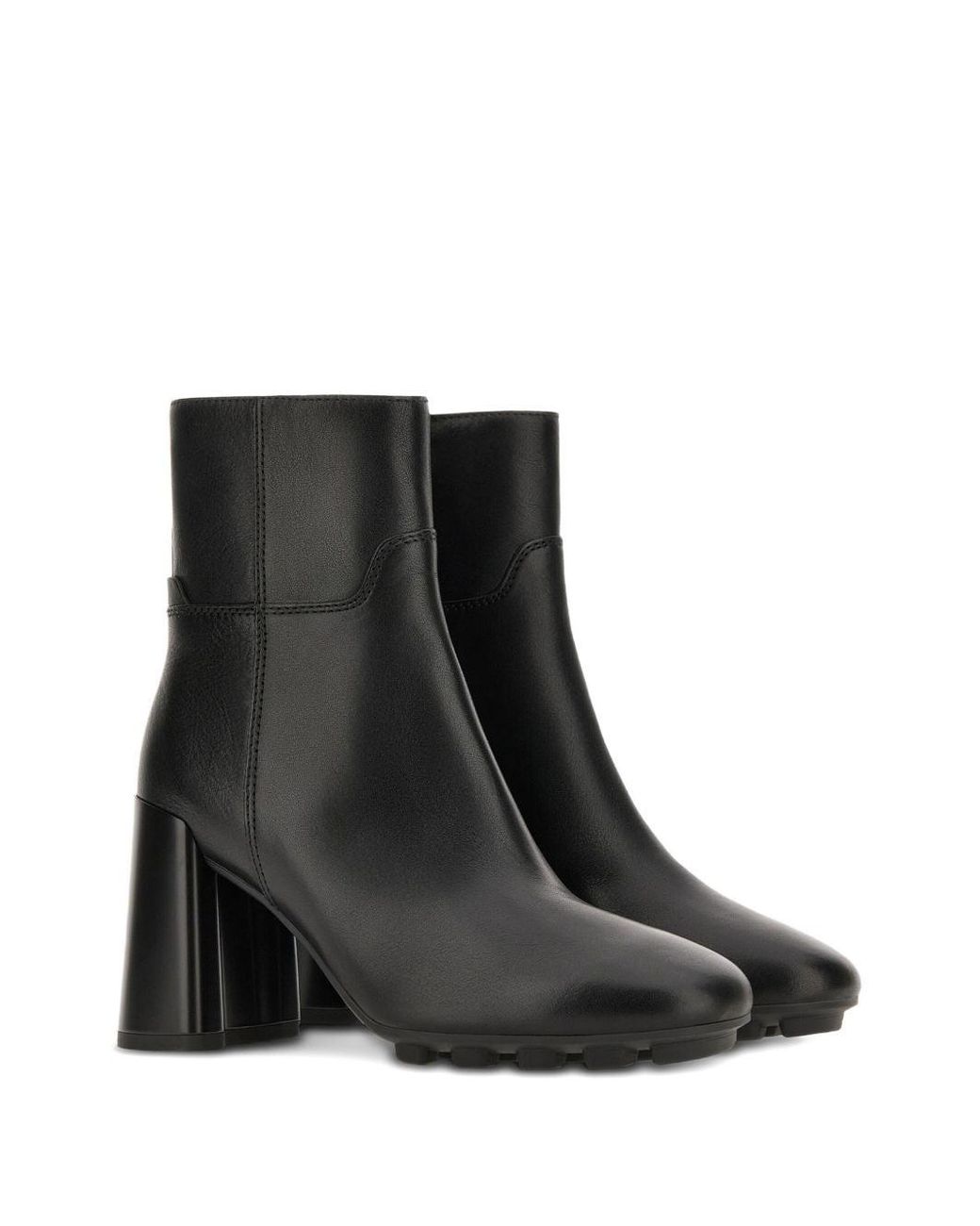 Hogan Black H695 Leather Ankle Boots