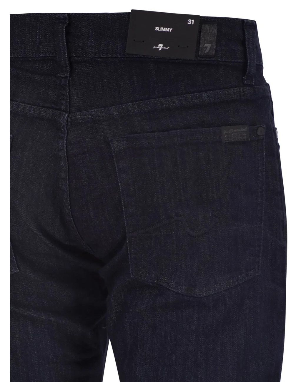 7 For All Mankind Blue Slimmy Stretch Denim Jeans for men