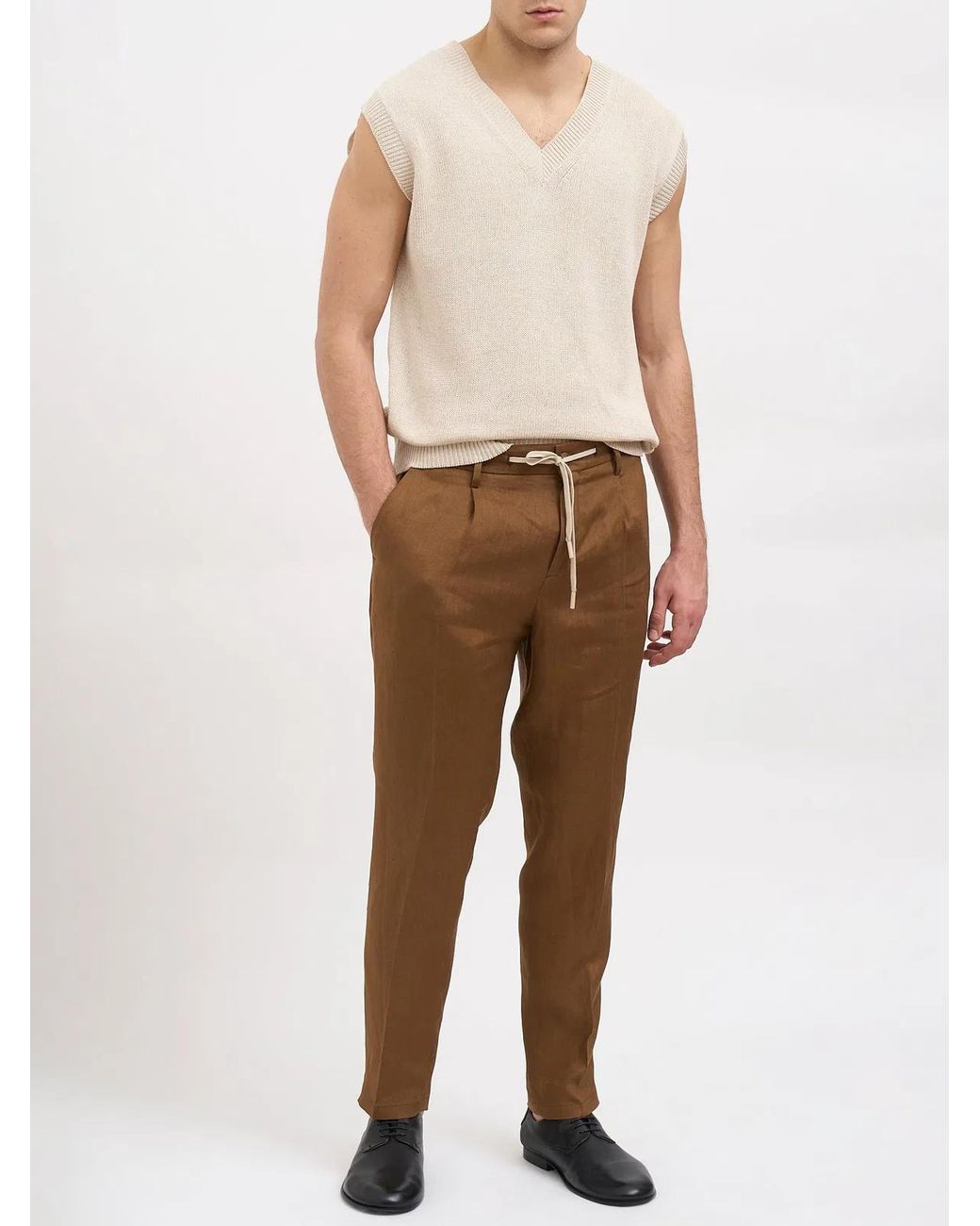 Daniele Alessandrini White Knitted Vest for men