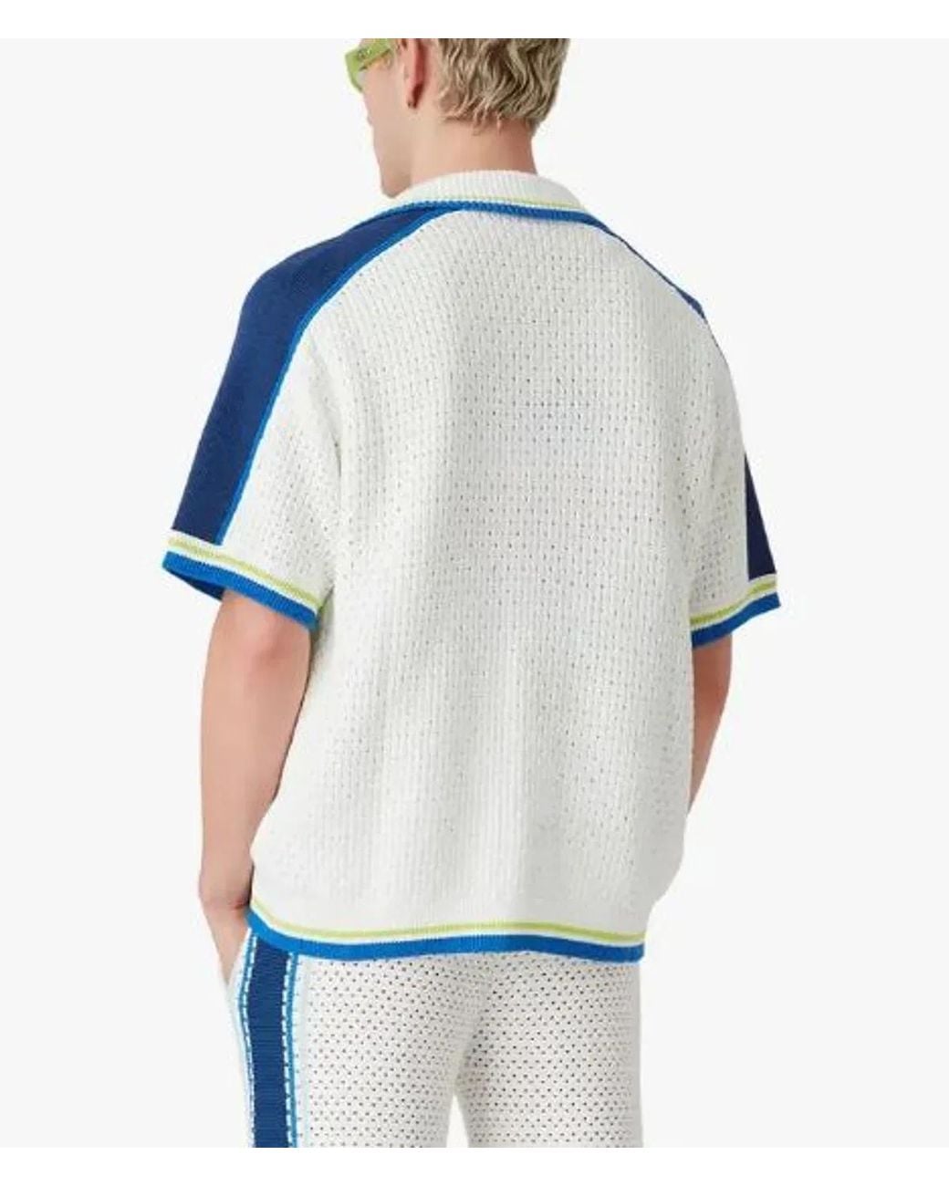 Casablanca Blue Cotton T-Shirt for men