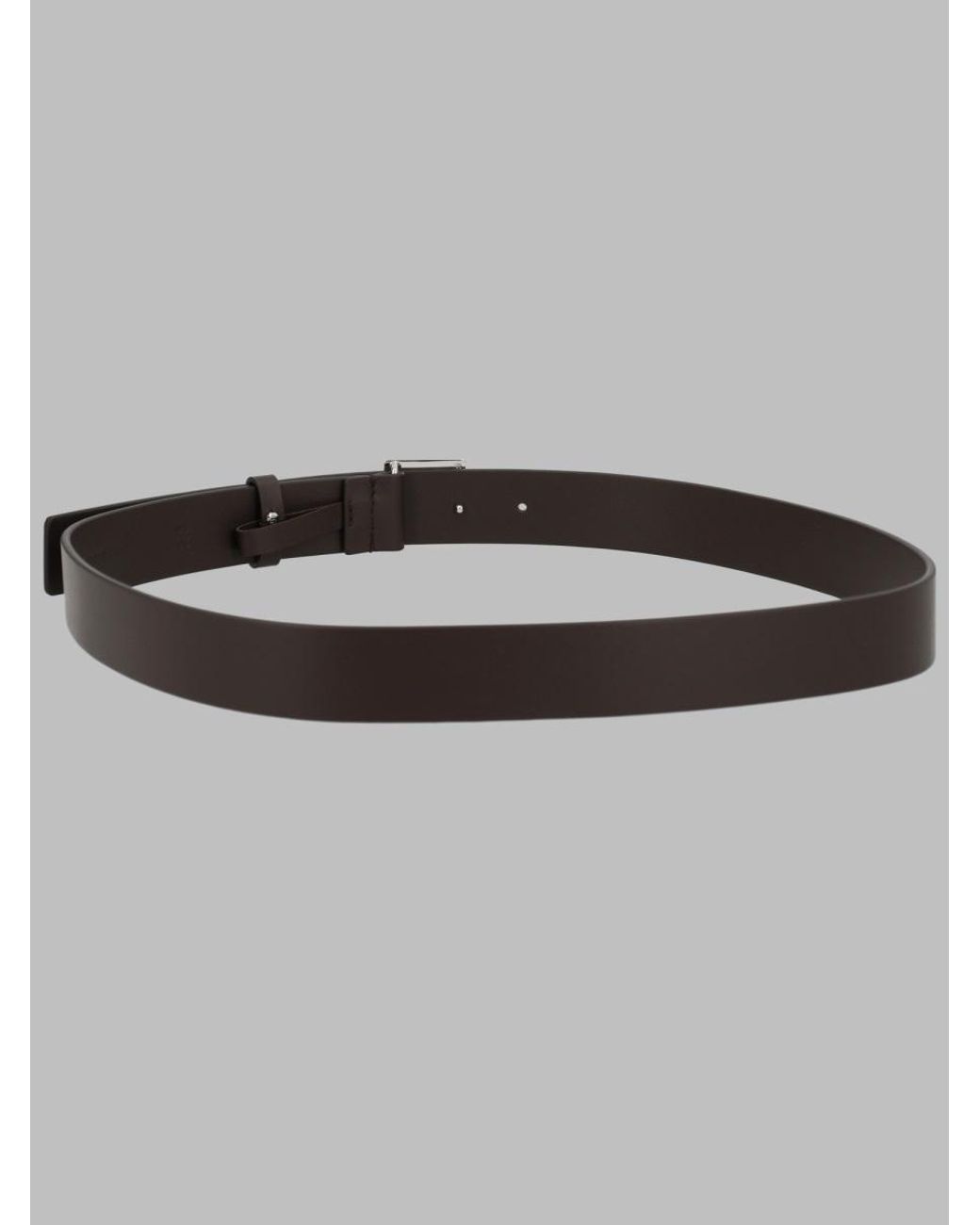 Fendi Gray Leather Belt for men