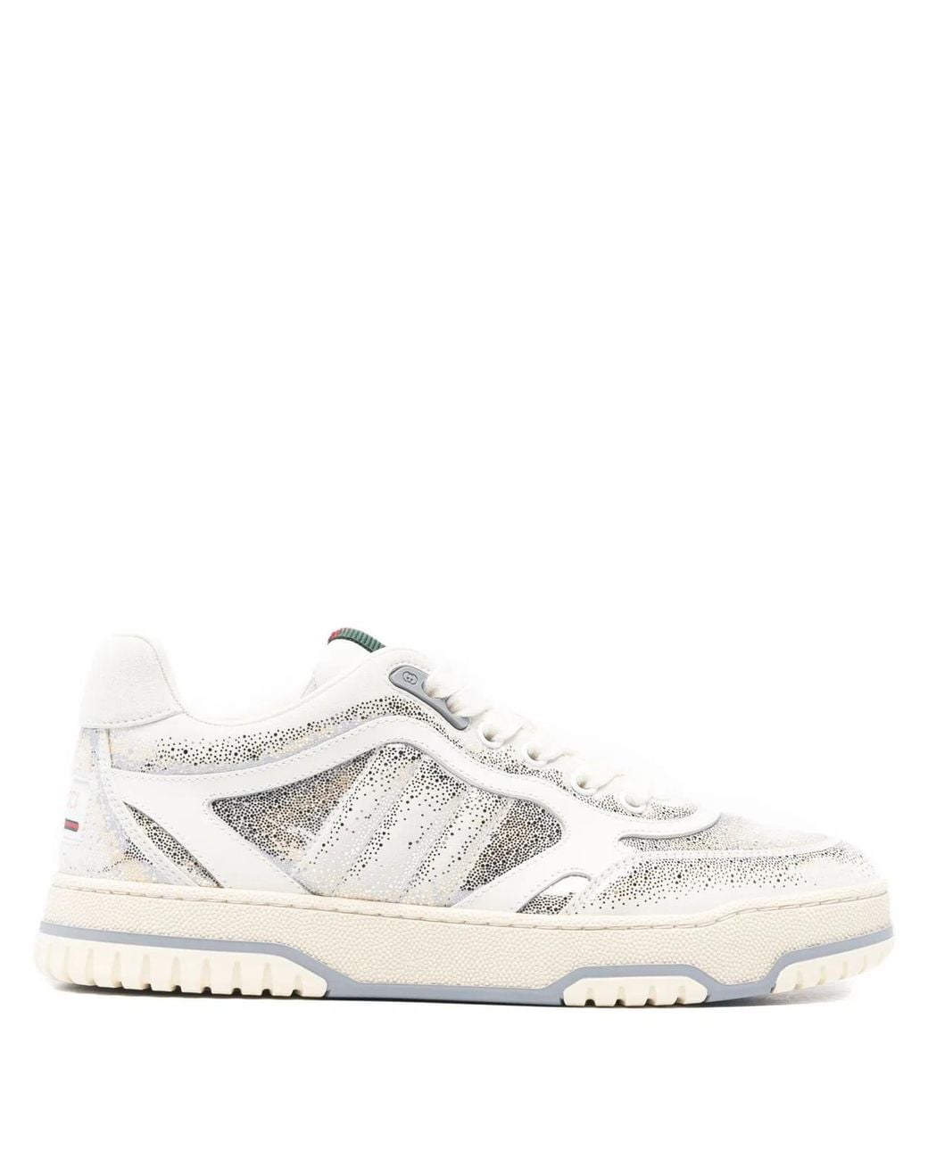 Gucci White Re-Web Glitter/ Gradient Sneakers