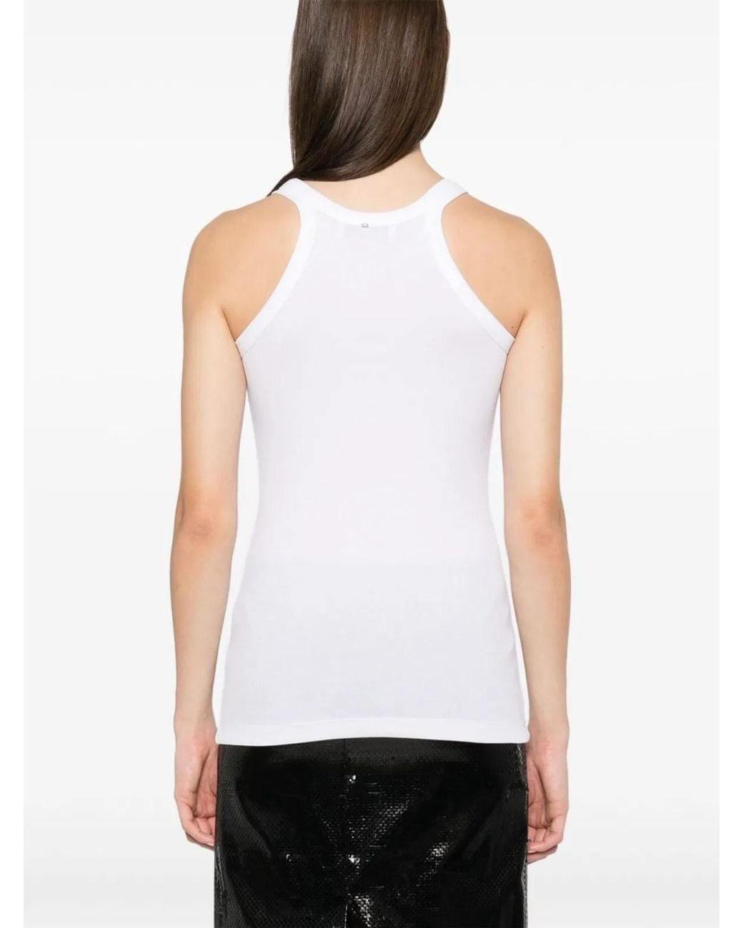 Max Mara White Nastie Silk Cotton Tank Top