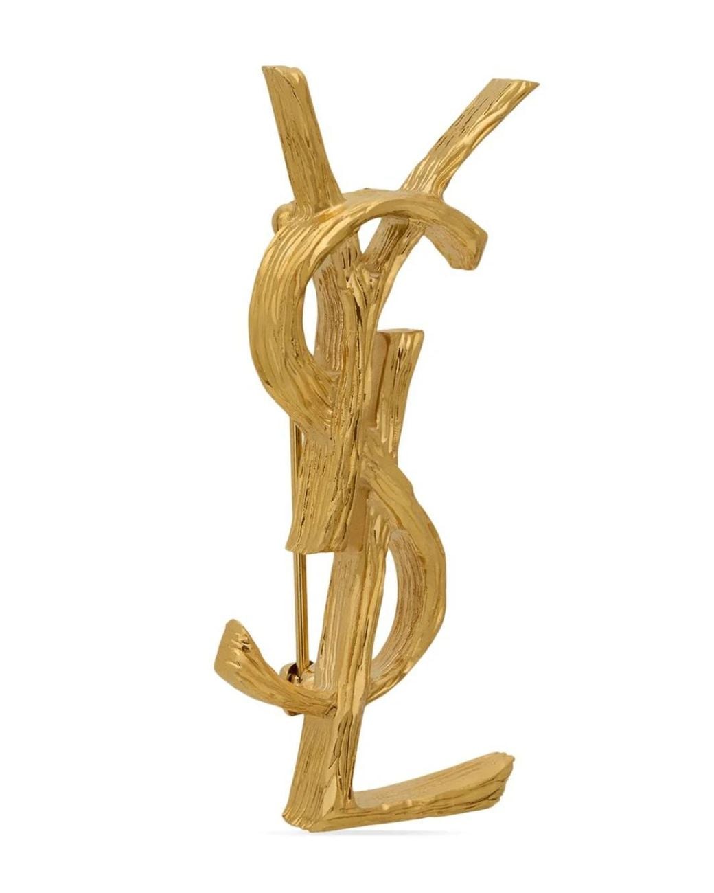 Saint Laurent Metallic Spilla Cassandre