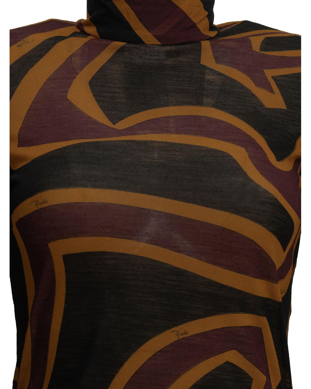 Emilio Pucci Black "Labirinto" Casual Top