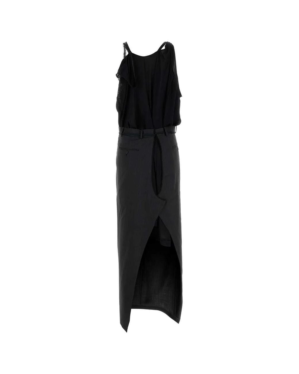 Balenciaga Black 'Patched Slip' Dress
