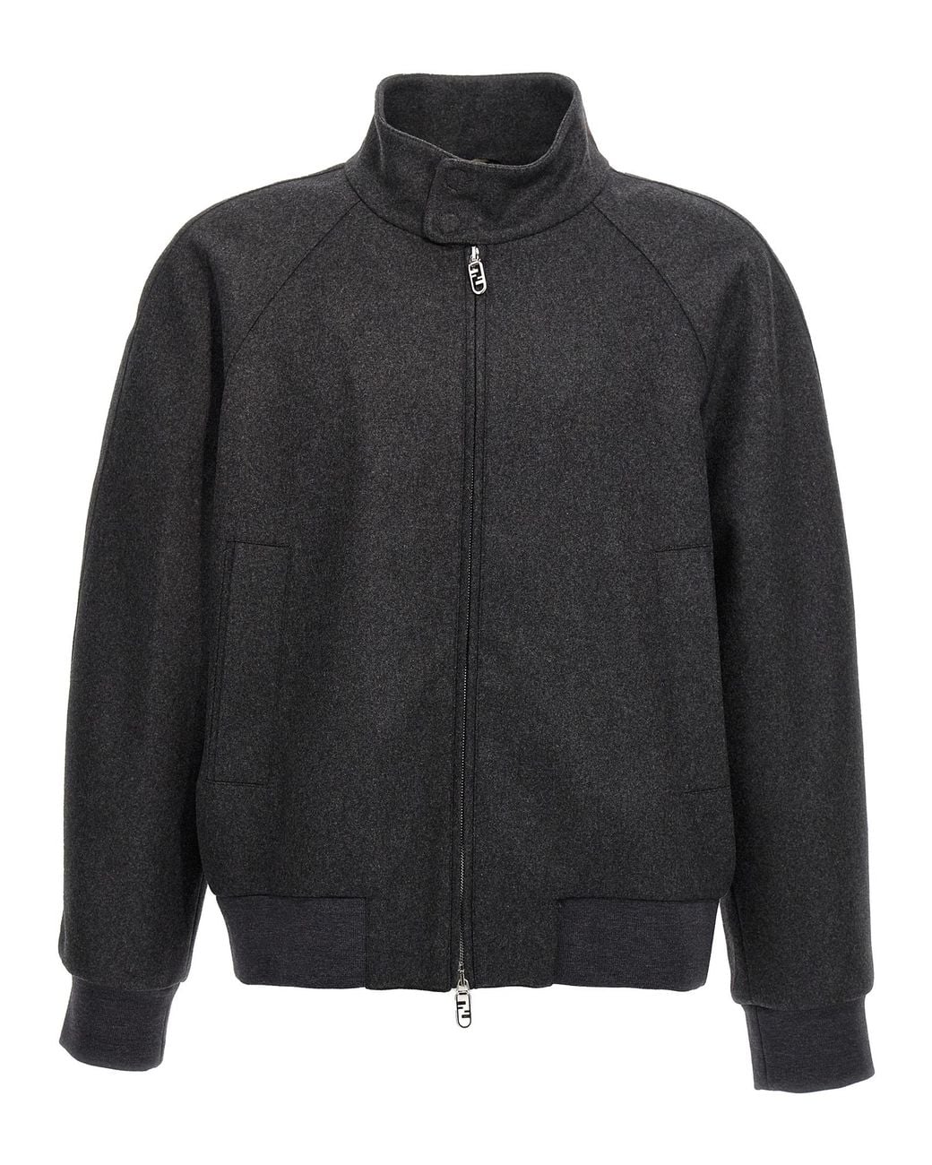 Fendi Gray Cashmere Jacket for men