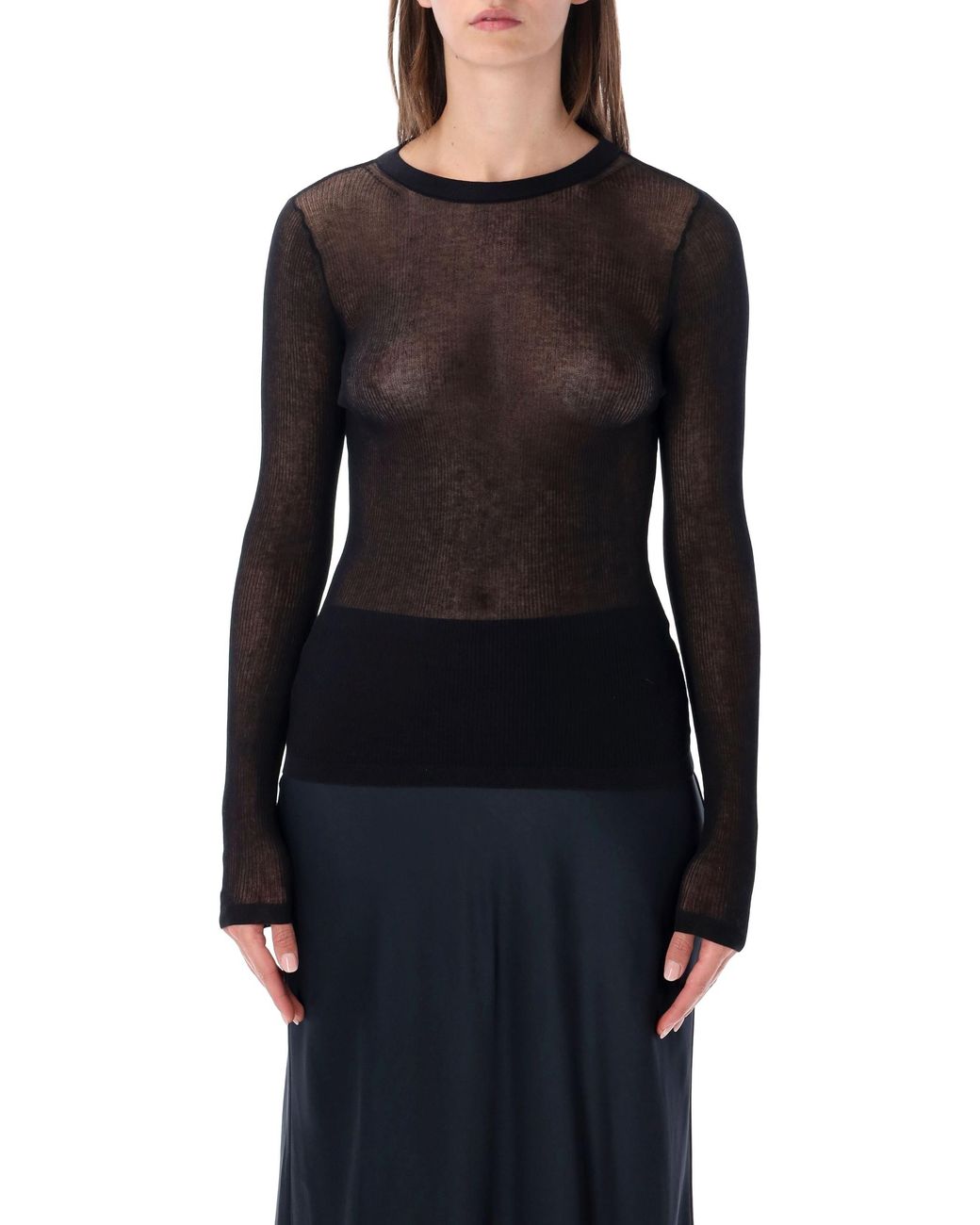Anine Bing Black Tiana Ls Top
