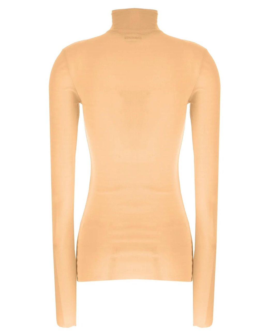 Jil Sander White Silk Turtleneck Top