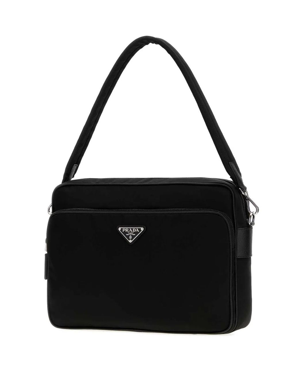 Prada Black Canvas Shopping Bag