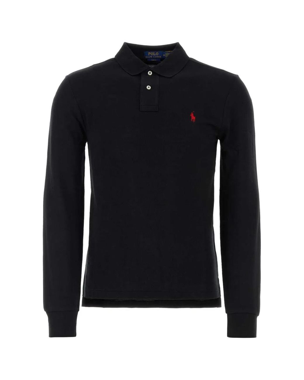 Polo Ralph Lauren Black Basic Mesh-Lsl-Knt for men