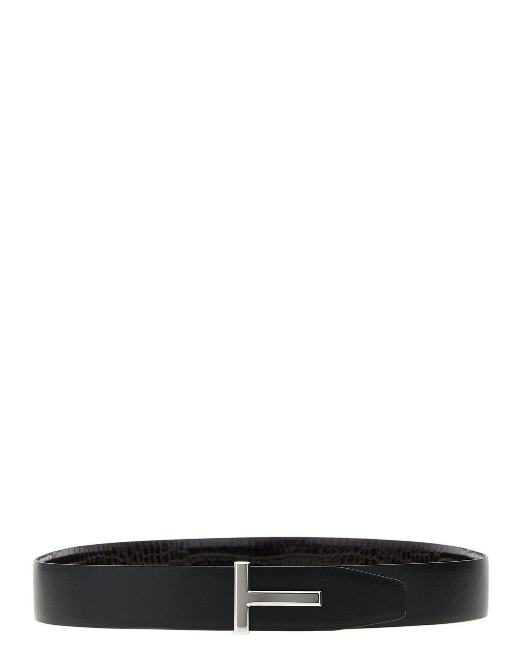 Tom Ford White Reversible Crocodile Leather Belt Belts for men