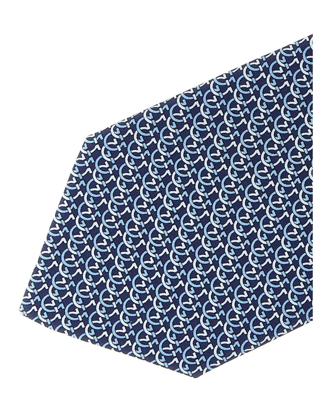 Ferragamo Blue 'Cerchio' Tie for men