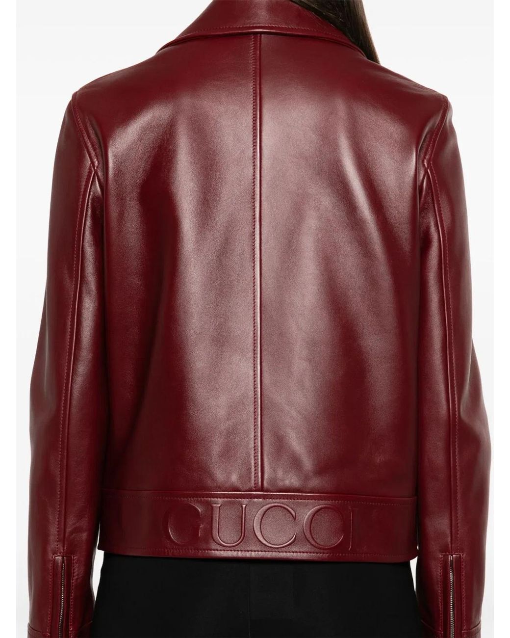 Gucci Red Leather Jacket