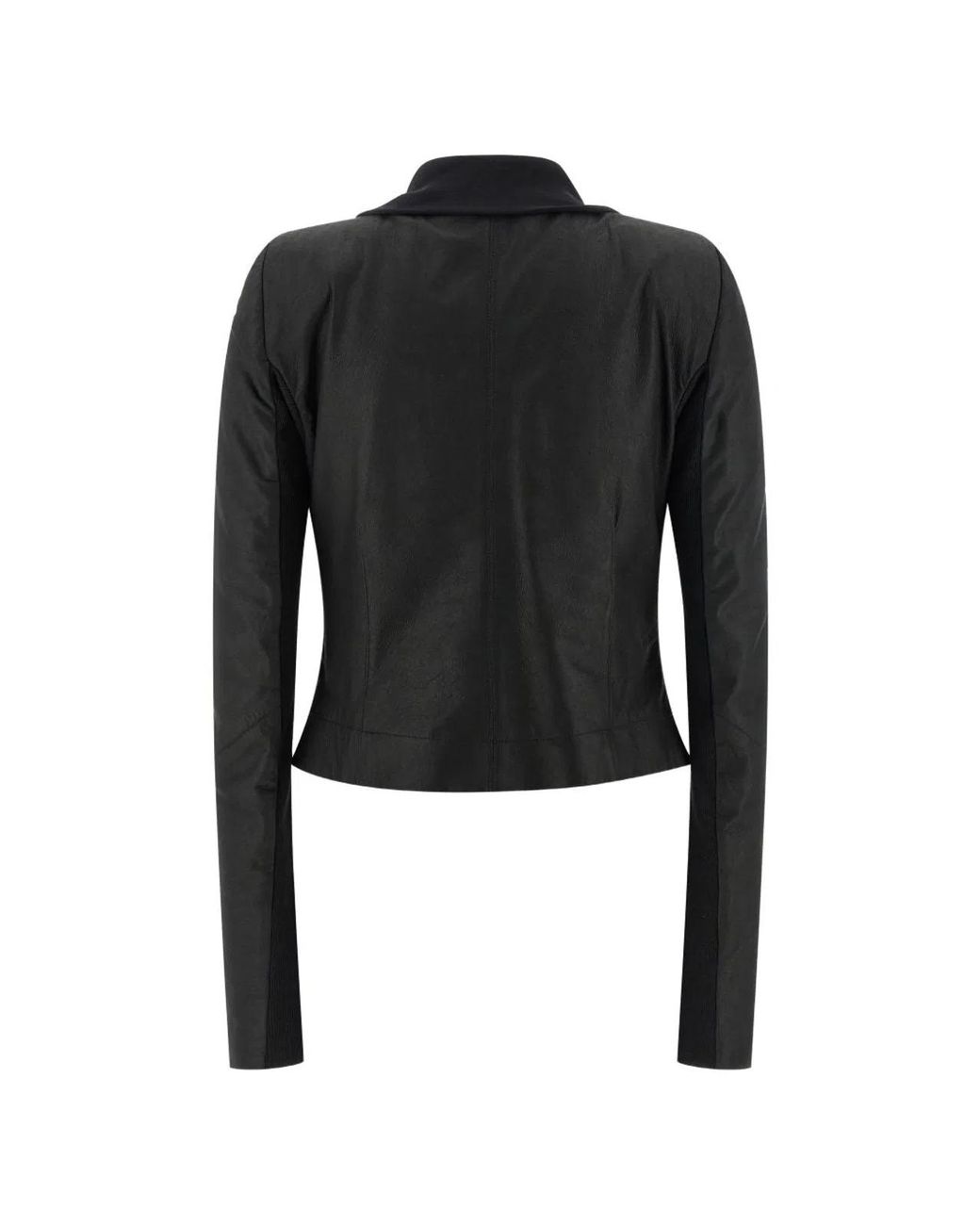 Rick Owens Black Scarf Biker Giacca