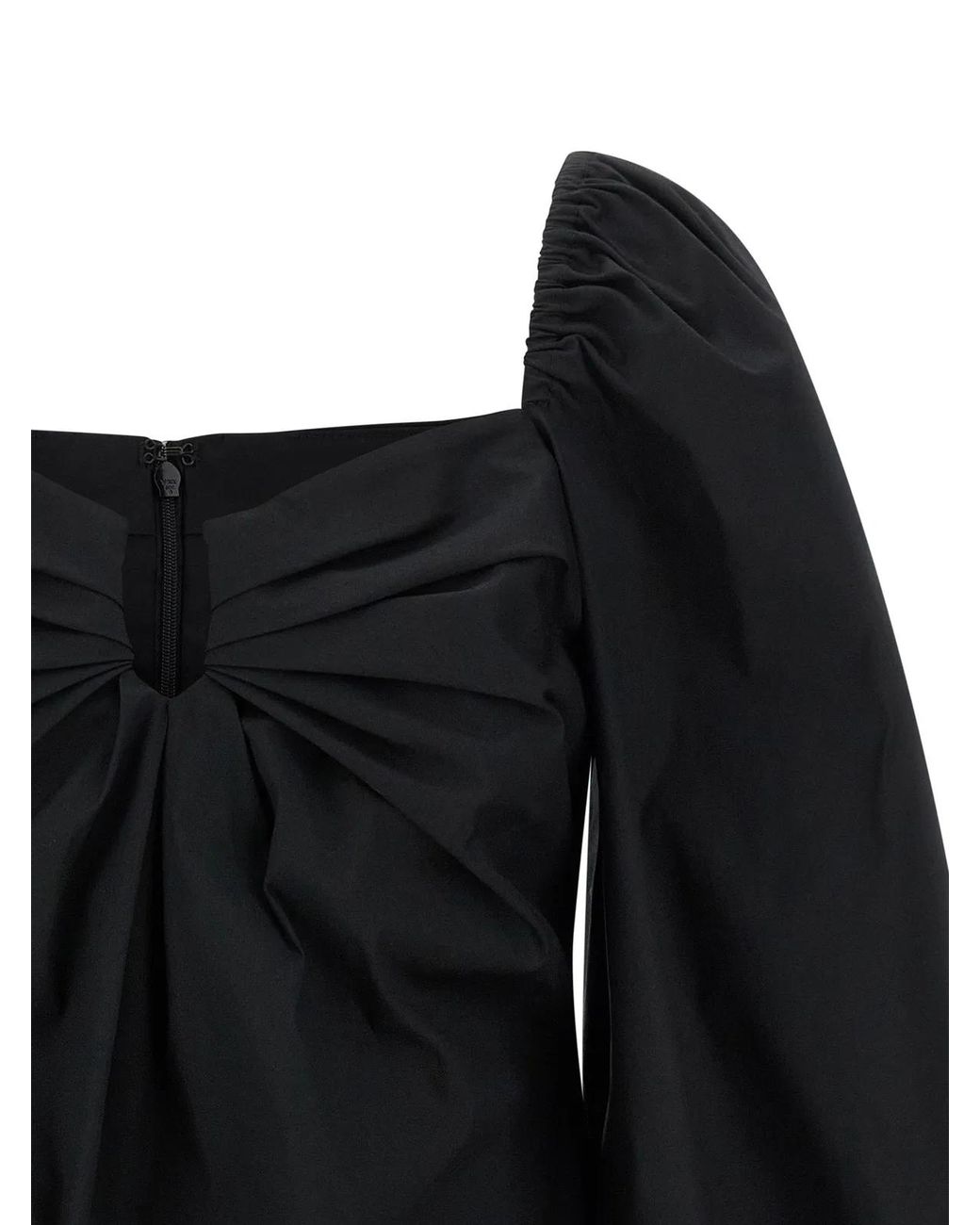 Carolina Herrera Black Puff' Sleeve Top