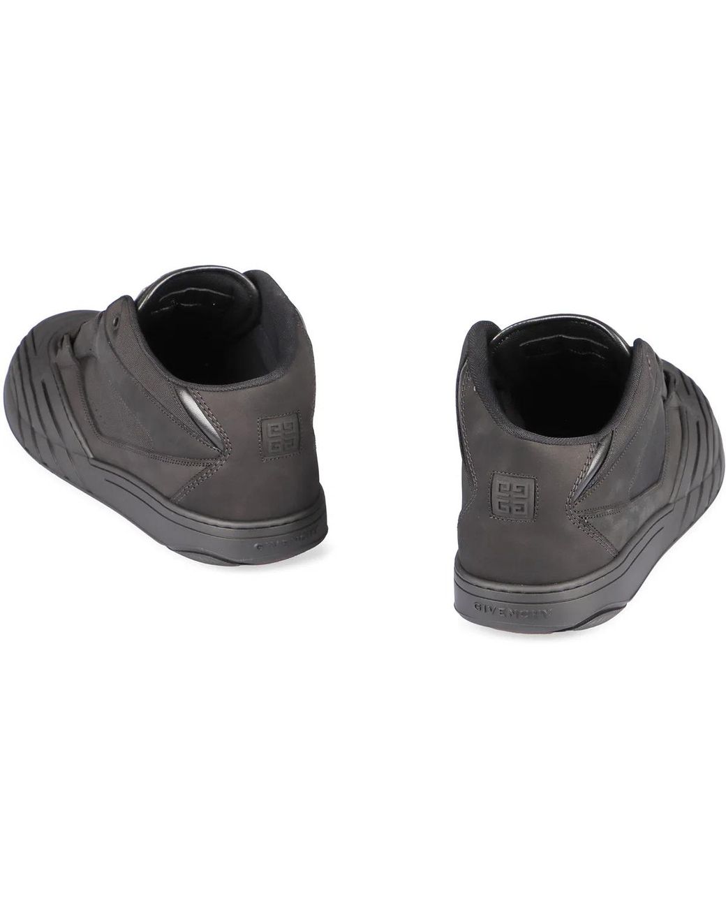 Givenchy Black Mid-Top Leather Sneakers for men