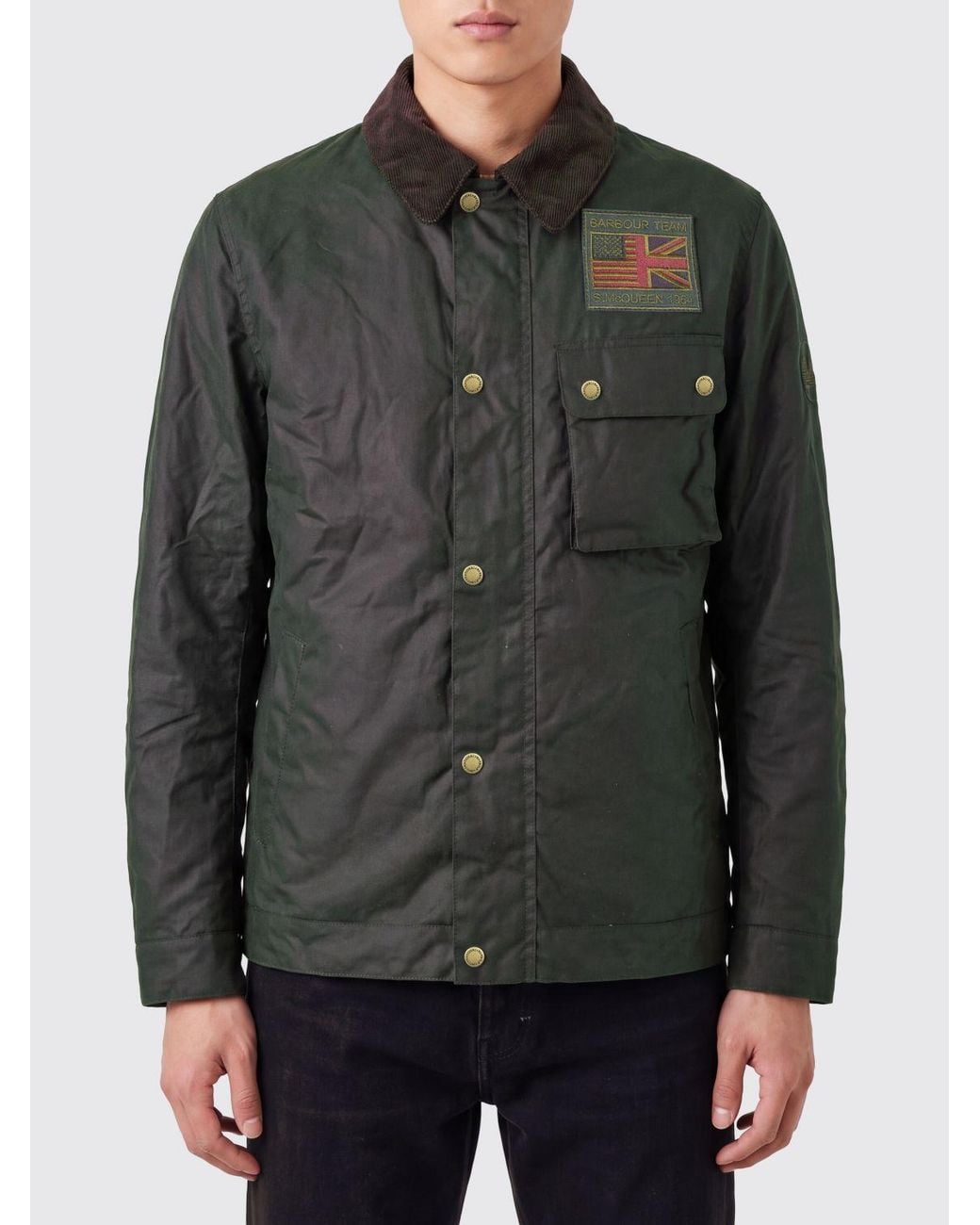 Barbour Gray Button Jacket for men