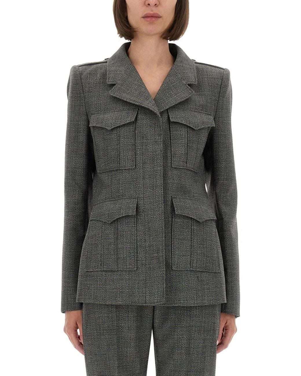 McQueen Gray Wool Jacket