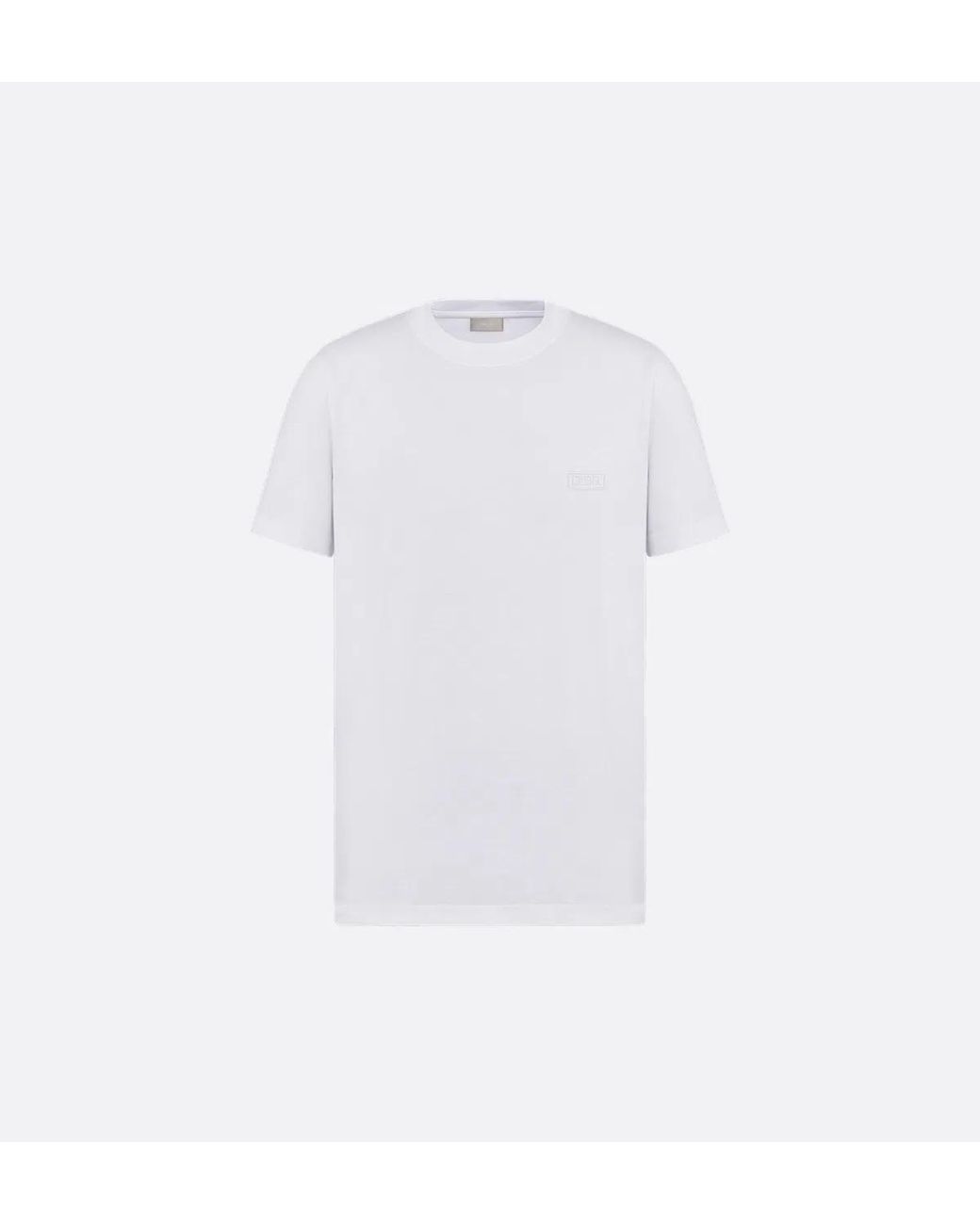 Dior White Cotton Tops T-Shirt for men