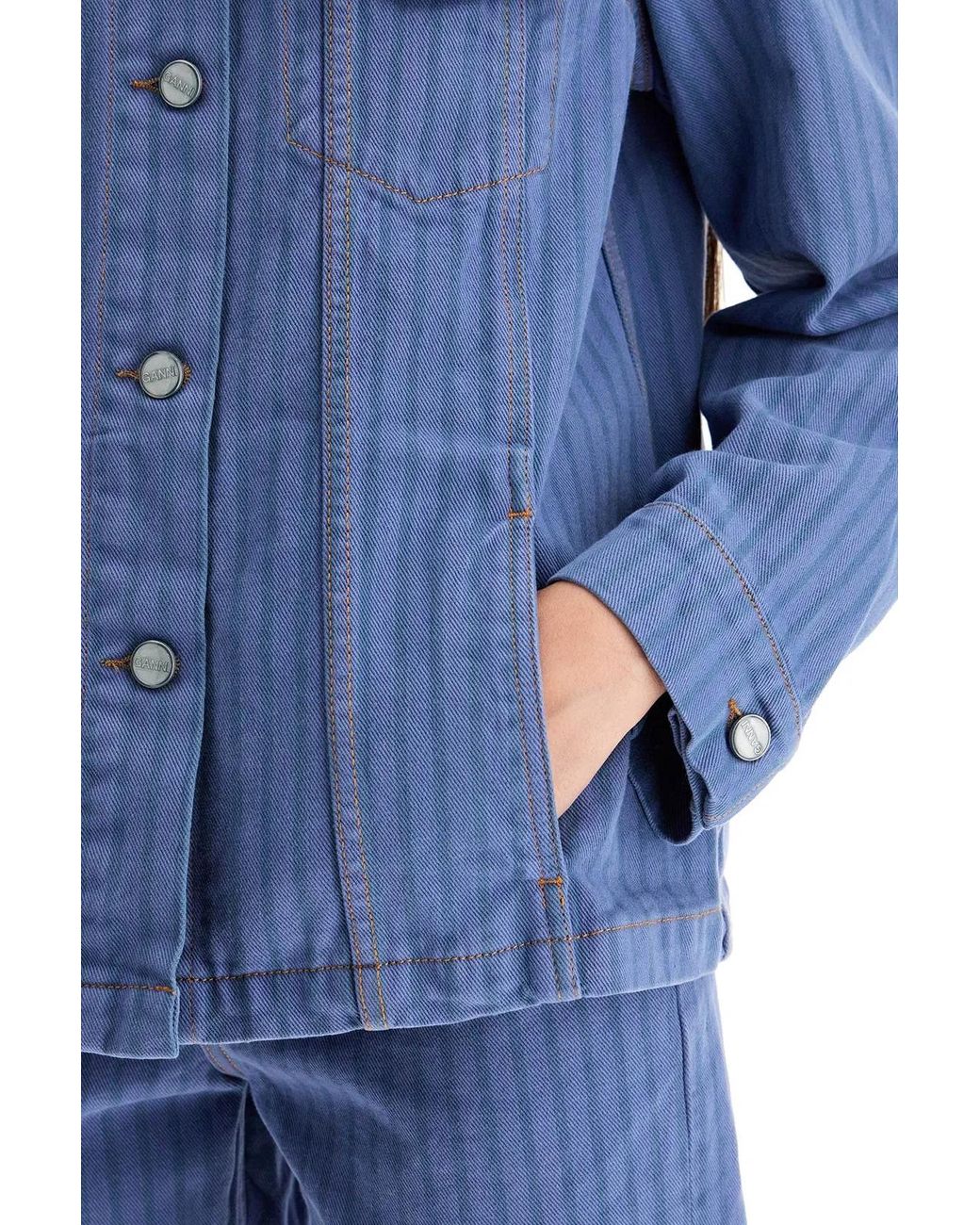 Ganni Blue Denim Jacket