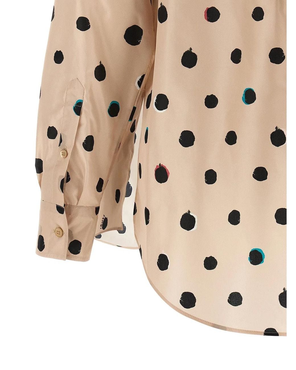 Fendi Natural Dots-Print Taffeta Shirt