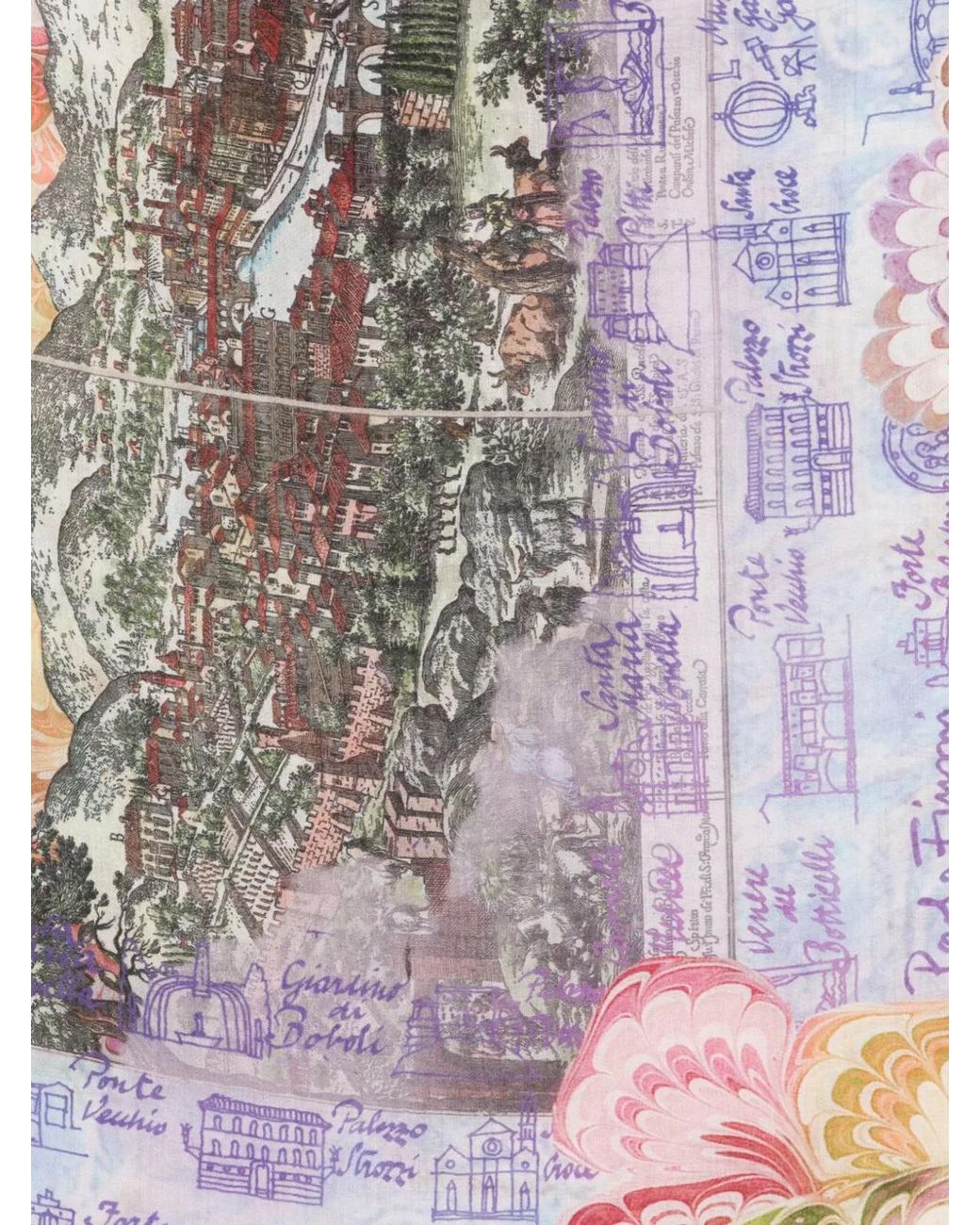 Faliero Sarti White Fiorentina Silk Blend Stole