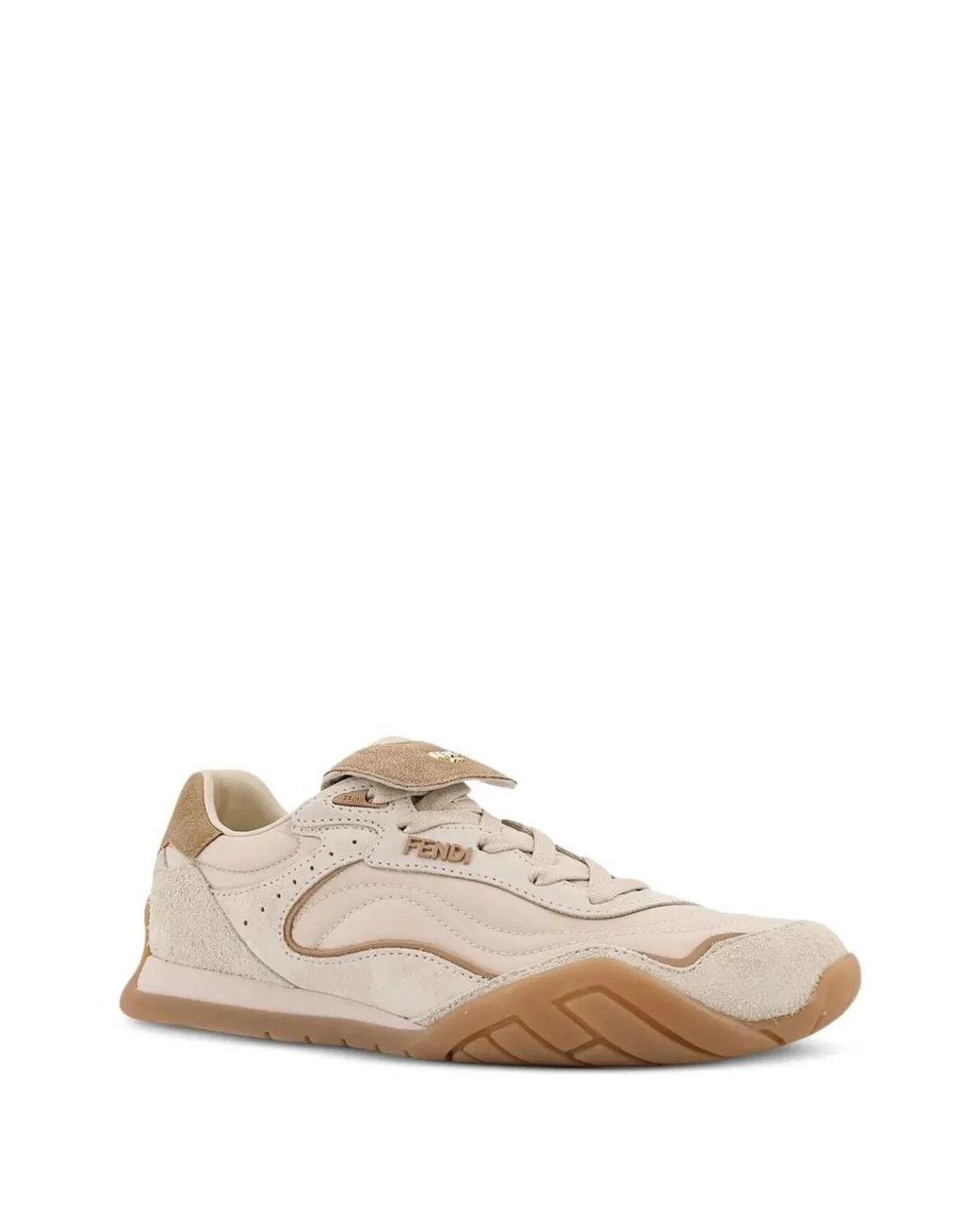 Fendi Natural Wave Pulse Suede Sneakers