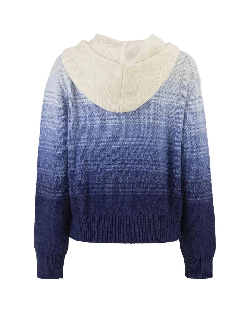 Polo Ralph Lauren Blue Ombré Cotton Hooded Jumper