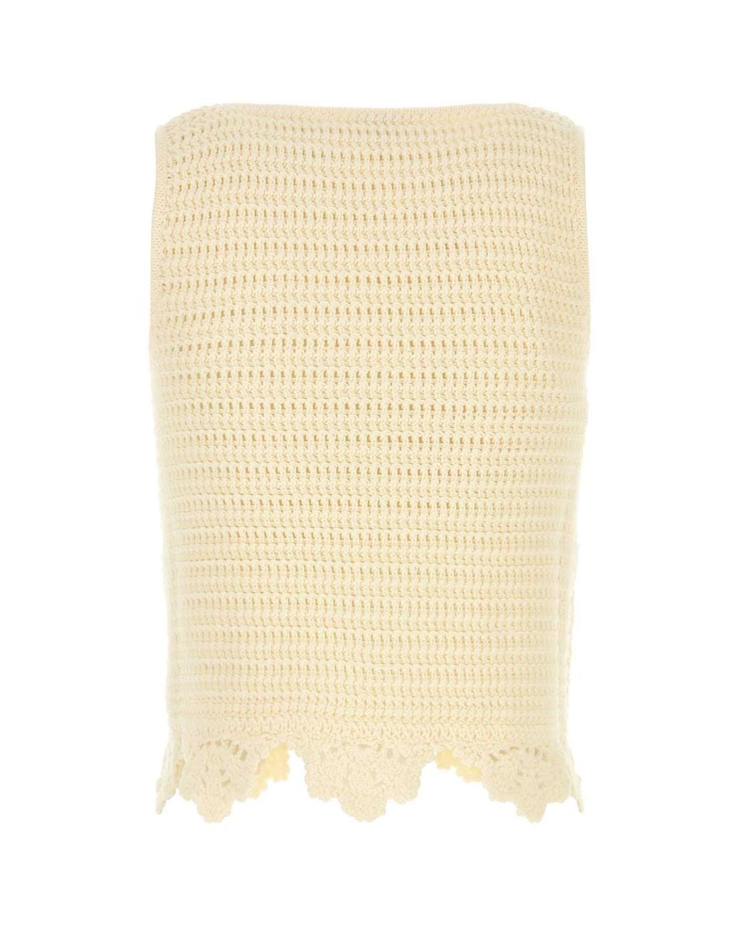 Chloé Natural Chic Cream Crochet Mini Top