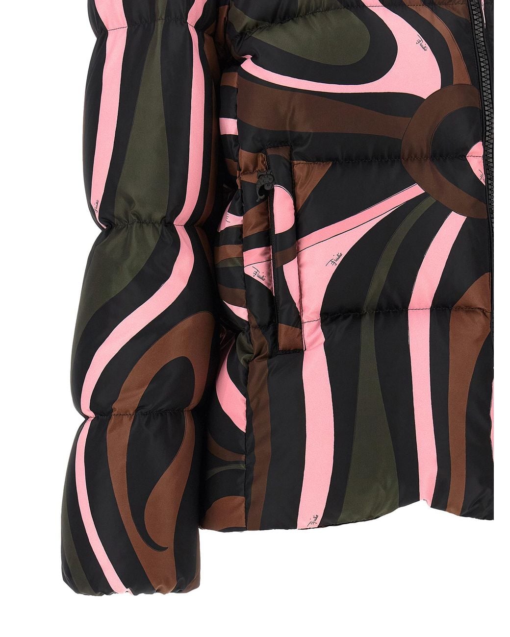 Emilio Pucci Black 'Marmo' Down Jacket