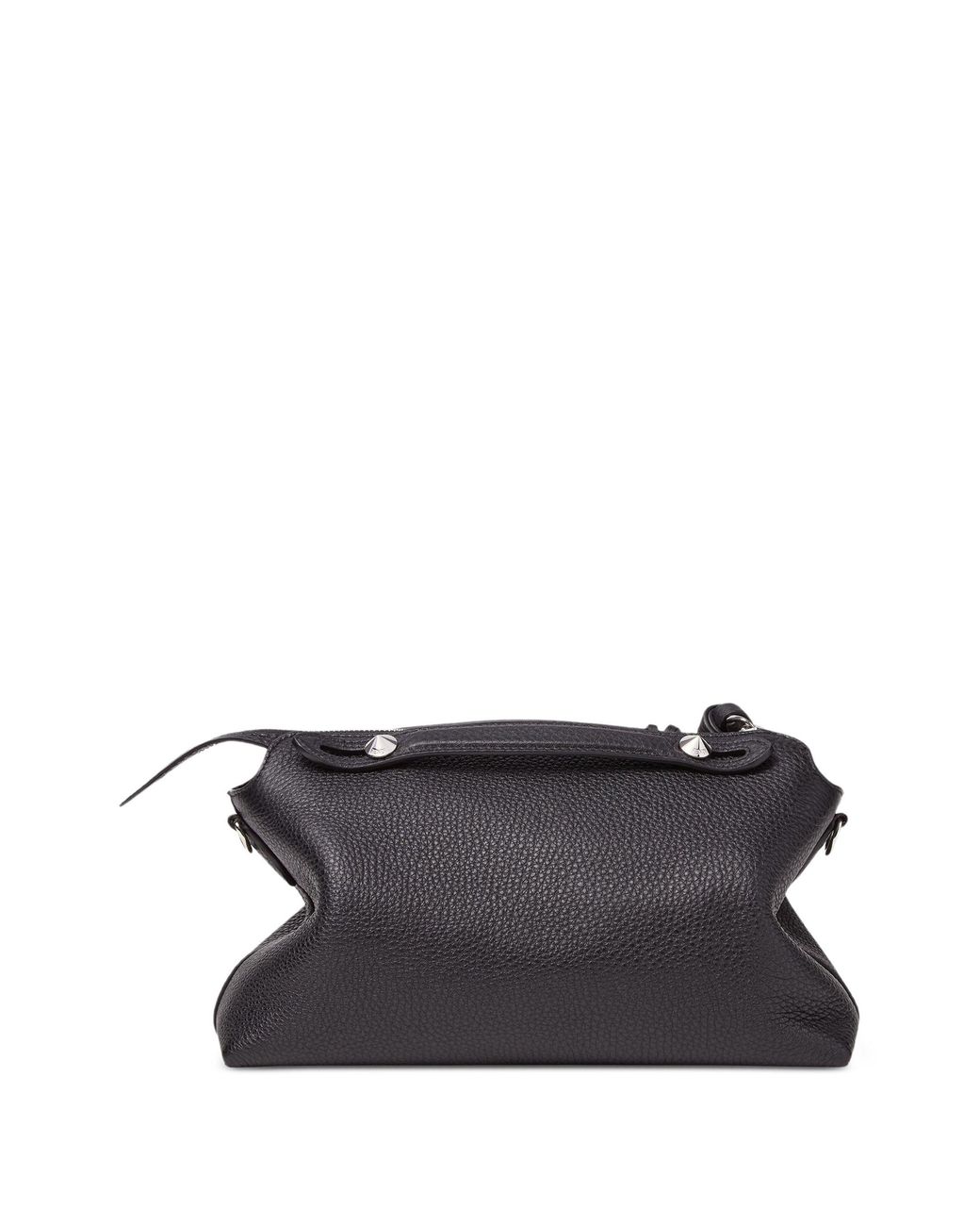 Fendi Black Medium By The Way Grained-Leather Clutch Bag
