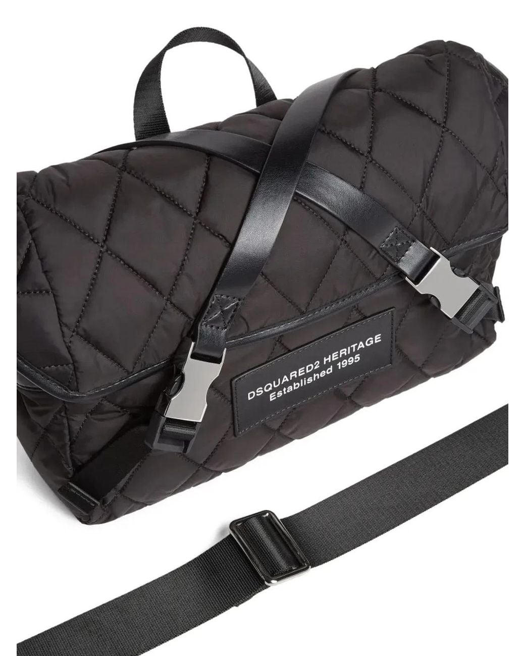 DSquared² Black Classic Messenger Bag for men