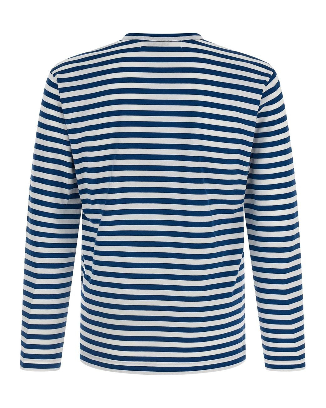 COMME DES GARÇONS PLAY Blue Logo Patch Stripes T-Shirt